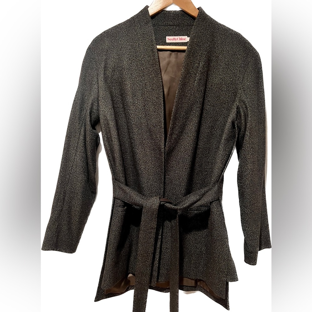 SEE by CHLOE  wrap wool blazer